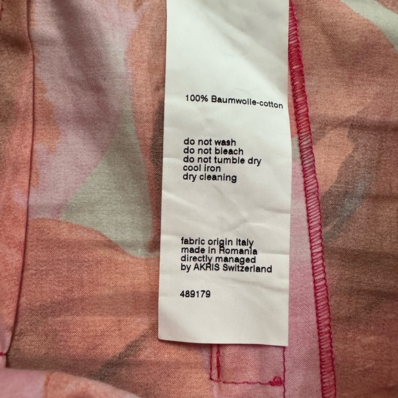 Akris Punto Vibrant Tropical Leaf Print MidiSkirt, Size 16 - Picture 5 of 6